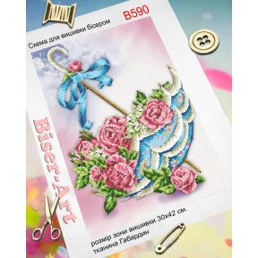 Парасолька з квітами Схема для вишивки бісером Biser-Art B590ба