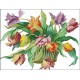 Тюльпаны  Набор для вышивания крестом с печатной схемой на ткани Joy Sunday H413