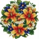 Пусть расцветают Лилии Набор для вышивания крестом с печатной схемой на ткани Joy Sunday H419