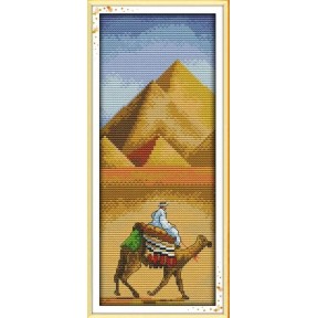 Єгипетські піраміди  Набір для вишивання хрестиком з друкованою  схемою на тканині Joy Sunday F212JS