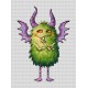 Забавные чудовища "Хитродум" Электронная схема для вышивания крестиком КБ-0283СХ