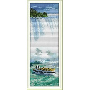 Ниагарский водопад Набор для вышивания крестом с печатной схемой на ткани Joy Sunday F363JS