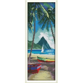 Остров Пхукет Набор для вышивания крестом с печатной схемой на ткани Joy Sunday F364JS