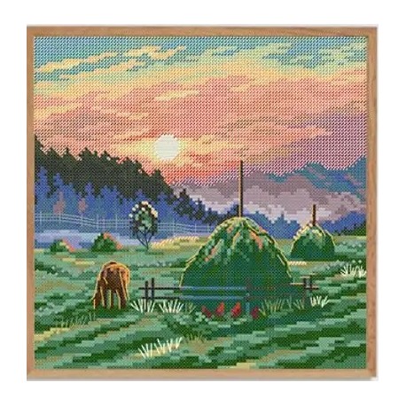 Пейзаж Набор для вышивания крестом с печатной схемой на ткани Joy Sunday FA462