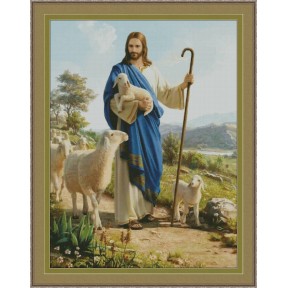 Пастух и его овцы Электронная схема для вышивания крестиком Инна Холодная Р-0034ИХ