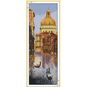 Каналы Венеции Набор для вышивания крестом с печатной схемой на ткани Joy Sunday F365JS