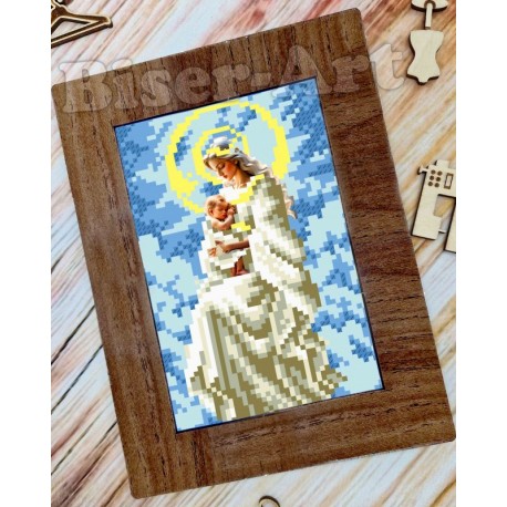 Мадонна с младенцем (полная зашивка) Схема для вышивки бисером Biser-Art 10153002ба