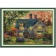 Вилла «Осенний сад» Набор для вышивания крестом с печатной схемой на ткани Joy Sunday FA472