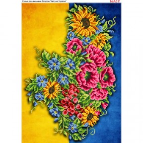 Цветущая Украина Схема для вышивки бисером Biser-Art A511ба