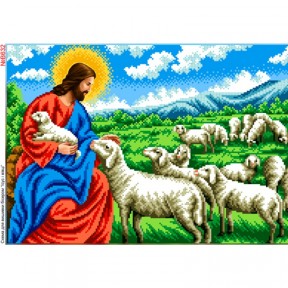 Иисус и овцы Схема для вышивки бисером Biser-Art B632ба