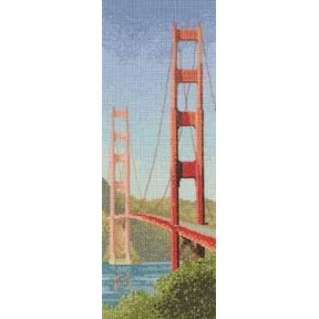 Американский мост Золотые Ворота Набор для вышивания крестом с печатной схемой на ткани Joy Sunday  F593JS