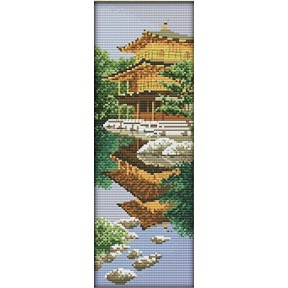 Японский сад Набор для вышивания крестом с печатной схемой на ткани Joy Sunday F595JS