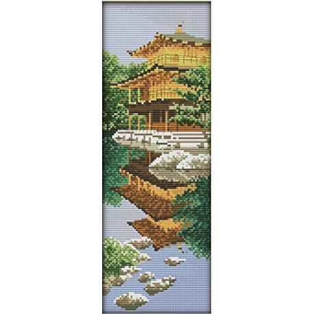 Японский сад Набор для вышивания крестом с печатной схемой на ткани Joy Sunday F595JS