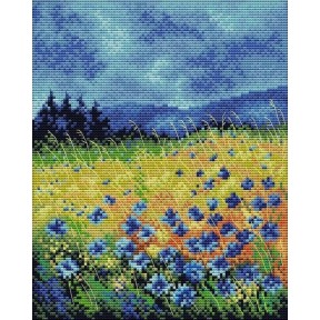 Триптих Гірські квіти 2 Набір для вишивання хрестиком з друкованою  схемою на тканині Joy Sunday H768