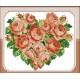 Розы. Сердце(1) Набор для вышивания крестом с печатной схемой на ткани Joy Sunday  H014-1JS