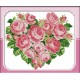Розы. Сердце(2) Набор для вышивания крестом с печатной схемой на ткани Joy Sunday  H014-2JS