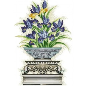 Квіткова композиція Набір для вишивання хрестиком з друкованою  схемою на тканині Joy Sunday H064JS