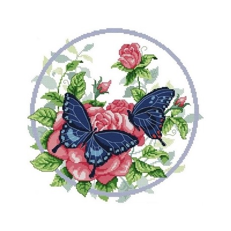 Любов до метеликів Набір для вишивання хрестиком з друкованою  схемою на тканині Joy Sunday H100JS