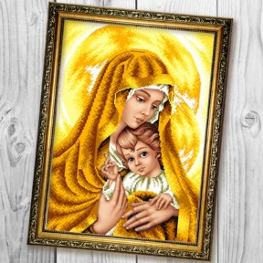 Мадонна з немовлям (золото) Схема для вишивки бісером Biser-Art B602ба