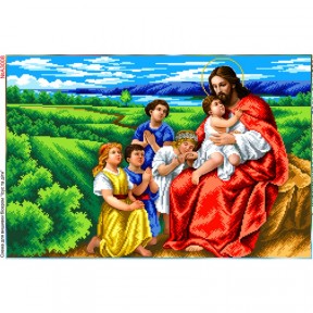Ісус та діти Схема для вишивки бісером Biser-Art A3008ба