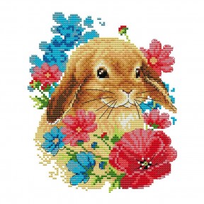 Маленький кролик Набор для вышивания крестом с печатной схемой на ткани Joy Sunday DA701