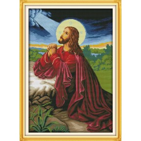 Иисус Набор для вышивания крестом с печатной схемой на ткани Joy Sunday R813