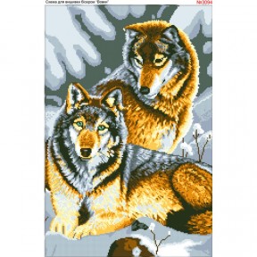 Волки Схема для вышивки бисером Biser-Art 3094ба