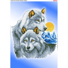 Волки Схема для вышивки бисером Biser-Art 624ба