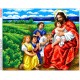 Ісус та діти Схема для вишивки бісером Biser-Art AB462ба