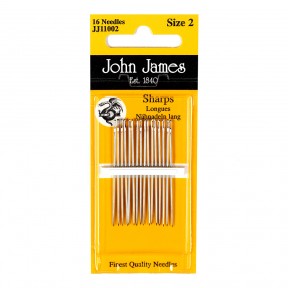 Sharps №12 (12шт) Набор игл для шитья John James JJ11012Sharps №12 (12шт) Набор игл для шитья John James JJ11012