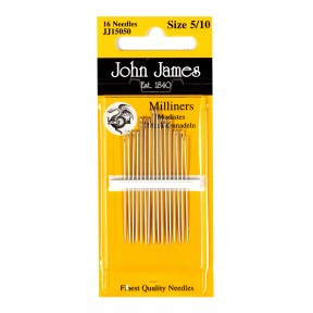 Milliners №7 (16шт) Набір капелюшних голок John James JJ15007