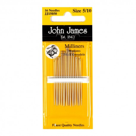Milliners №11 (16шт) Набір капелюшних голок John James JJ15011