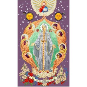 Богородица Милосердия Дверь Канва с нанесенным рисунком для вышивания бисером Солес БМД-СХ