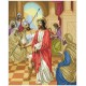 Ісуса засуджують на смерть  Канва з нанесеним малюнком для вишивання бісером Солес ХД-01-СХ