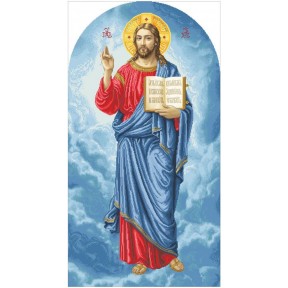 Ісус (намісна), великий  Канва з нанесеним малюнком для вишивання бісером Солес ІН-В-СХ