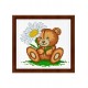 Набор для вышивки  крестом Dantel 061 Д Медвежонок с ромашками