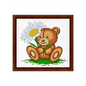 Набор для вышивки  крестом Dantel 061 Д Медвежонок с ромашками