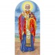 Святий Миколай (ростовий)  Канва з нанесеним малюнком для вишивання бісером Солес СММ-ІЗ-СХ