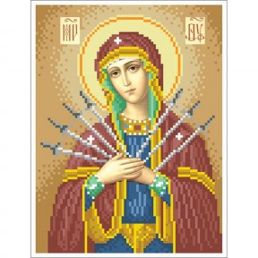 Богородица Семистрельная Канва с нанесенным рисунком для вышивания бисером БС Солес БС-01-СХ
