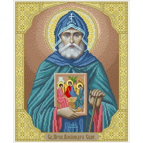 Святий Олександр Свірський   Канва з нанесеним малюнком для вишивання бісером Солес СОС-СХ