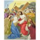 Ісус зустрічає свою Матір Канва з нанесеним малюнком для вишивання бісером Солес ХД-04-СХ