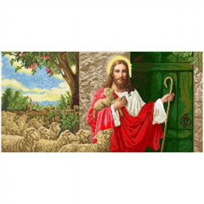 Ісус стукає у двері (великий)  Канва з нанесеним малюнком для вишивання бісером Солес ІІСД-В-СХ