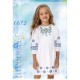 Платье детское белое (лён) Заготовка для вышивки бисером или нитками Biser-Art 1672-лба