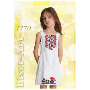Платье детское без рукавов (габардин) Заготовка для вышивки бисером или нитками Biser-Art 1770ба-г
