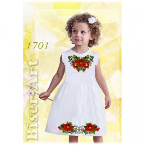 Платье детское без рукавов (лён) Заготовка для вышивки бисером или нитками Biser-Art 1701ба-л