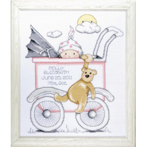 Набір для вишивання хрестом Design Works T21743 Girl Baby Buggy