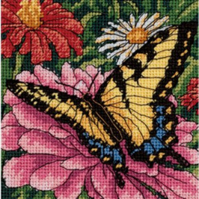 Набор для вышивания гобелена Dimensions 07232 Butterfly on Zinnia