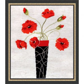 Набір для вишивання Design Works 2436 Poppies in Vase фото
