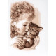 Набор для вышивки крестом Alisena 1210а Любимый котенок фото