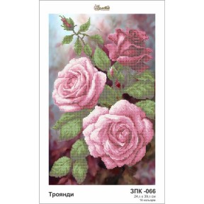 Розы Схема для вышивания бисером Золотая подкова ЗПК-066